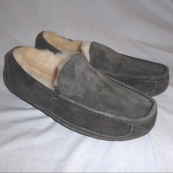 ugg ascot charcoal slipper
